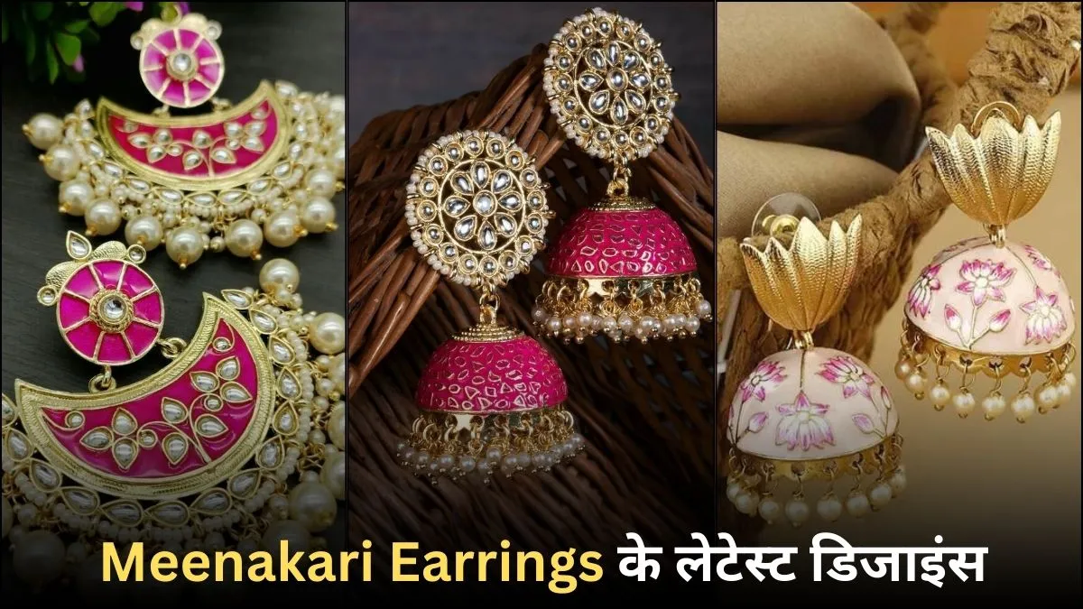 meenakari earrings for women