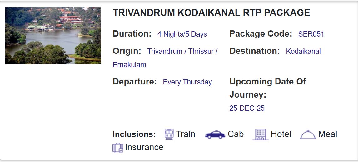 irctc christmas tour packages from india under budget 1