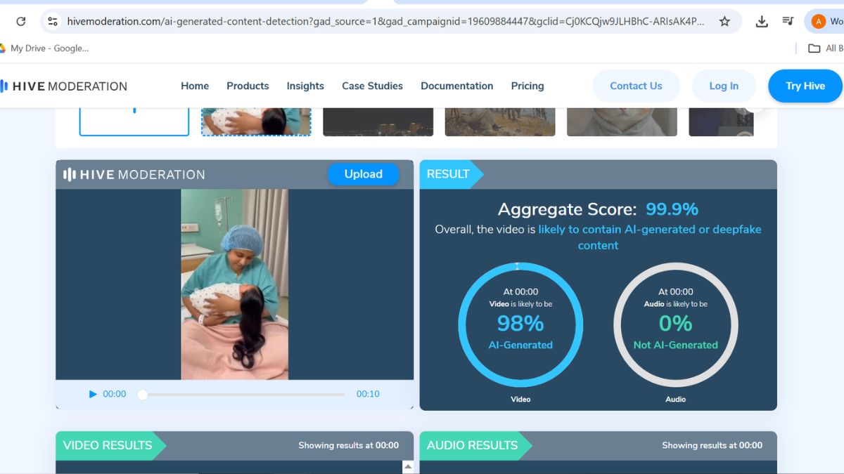 baby with long hair viral video