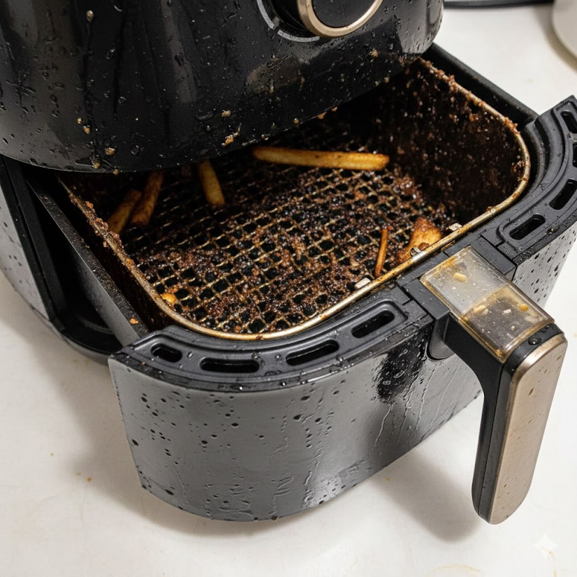 how to remove bad smell from air fryer