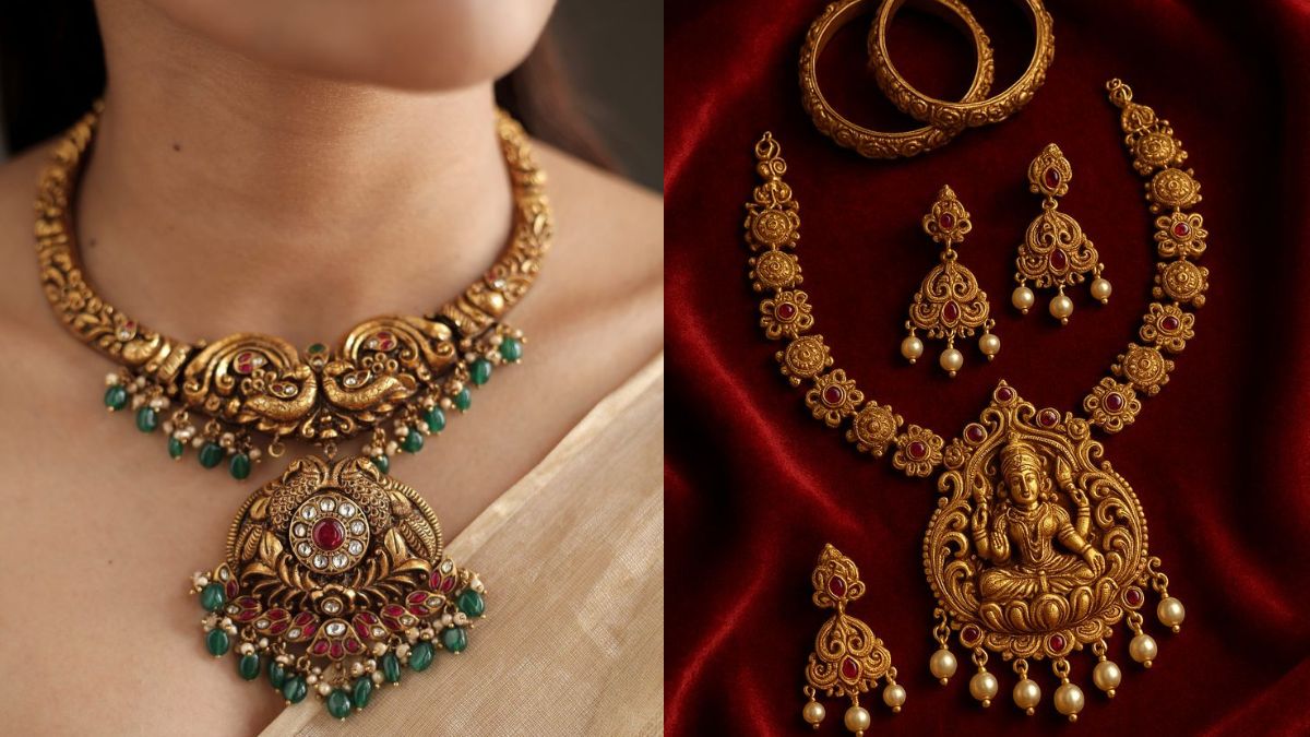 Antique Jewellery Set: सिल्‍क साड़ी के साथ एंटीक ज्‍वेलरी सेट पहनकर आप बन सकती हैं पार्टी का अट्रैक्‍शन, देखें डिजाइंस