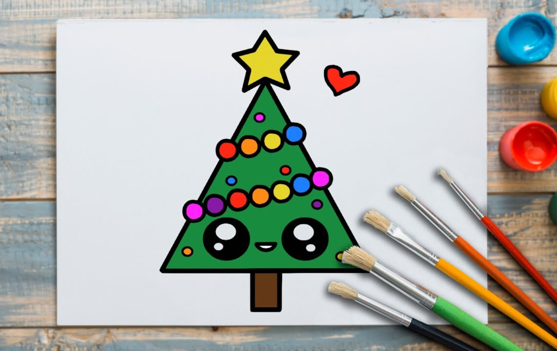 Christmas Tree Drawing ideas for kids