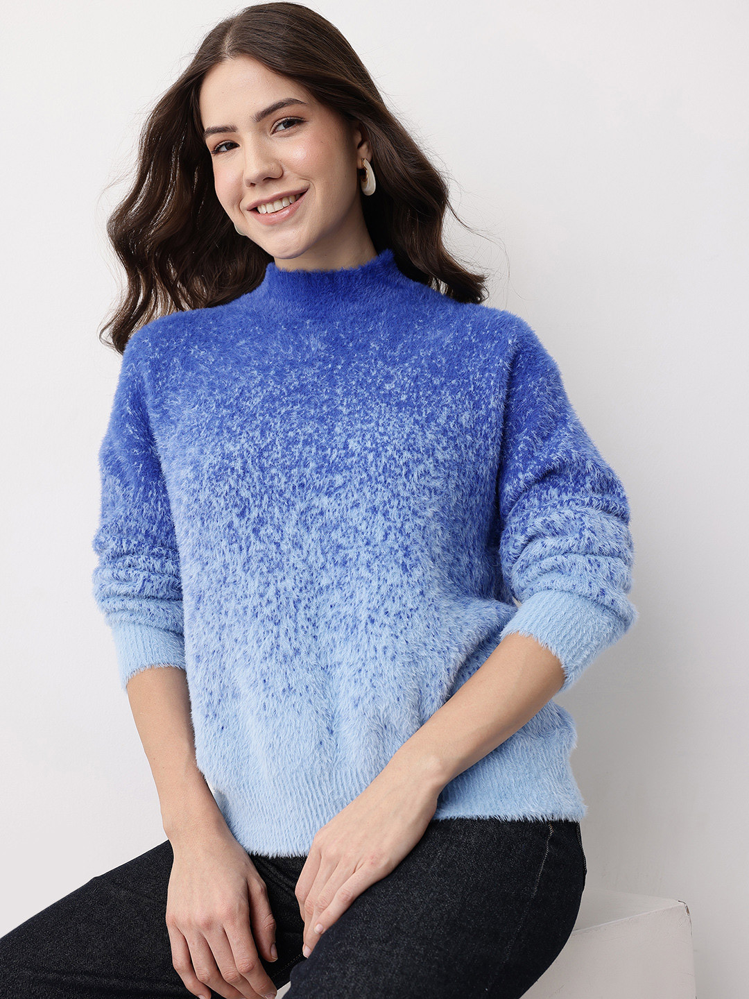 ombre effect  high neck design