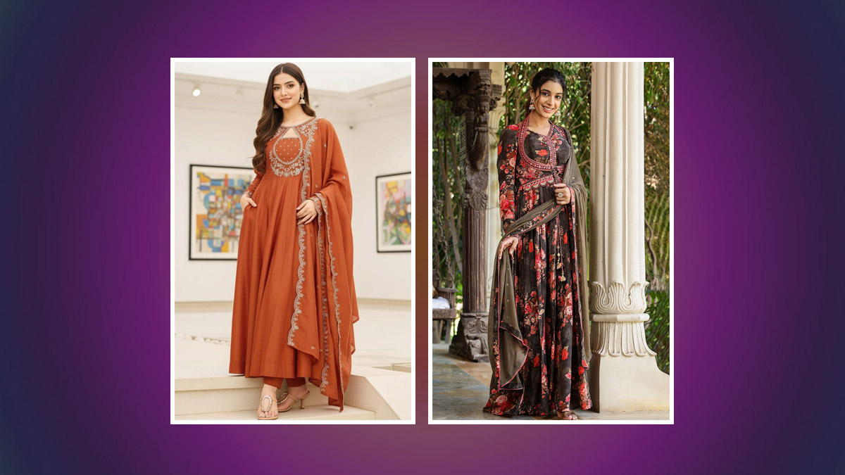 सर्दियों के लिए बेस्ट हैं इस तरह के फुल स्लीव्स गाउन, देखें डिजाइंस