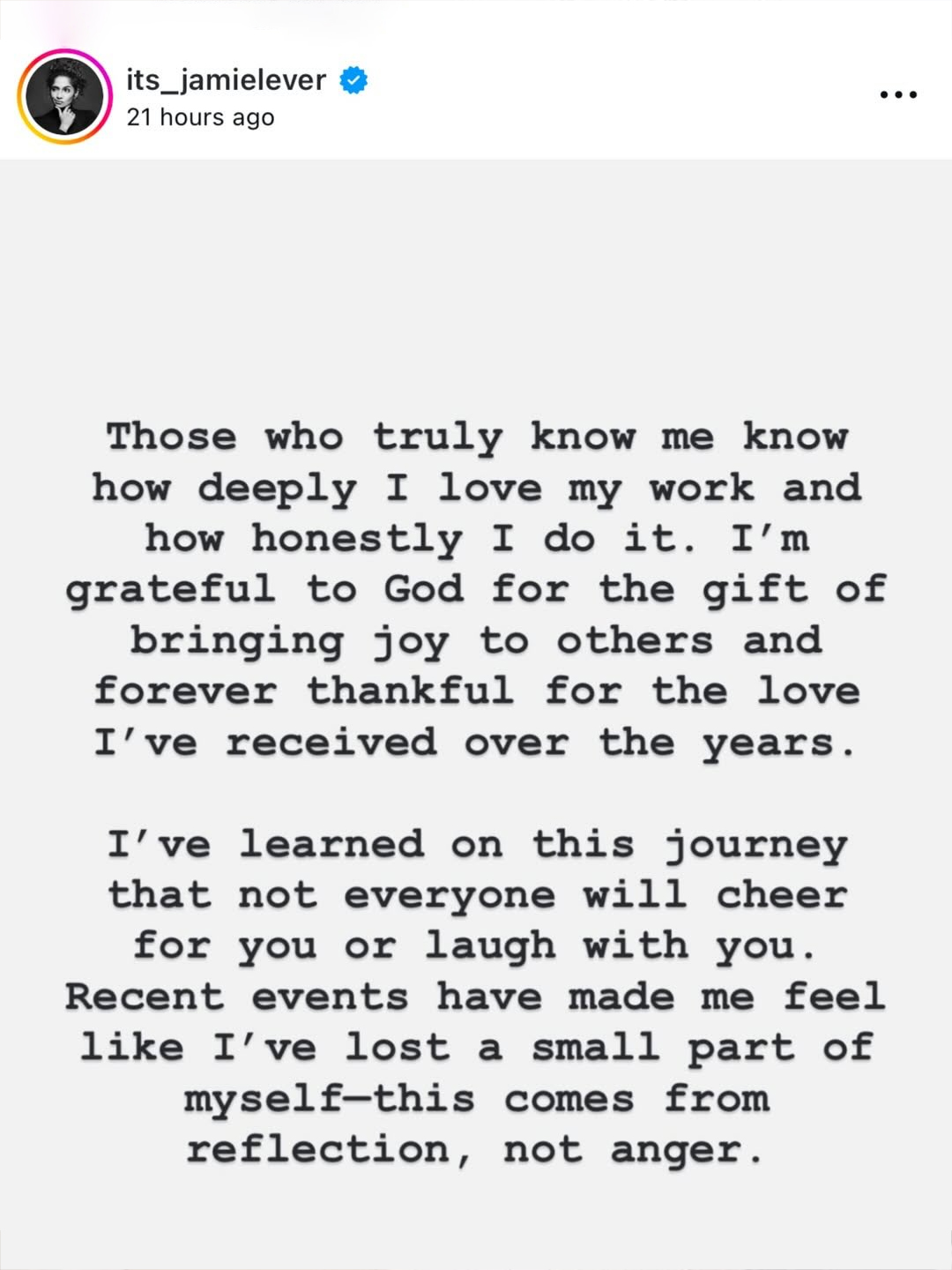 jamie lever social media break