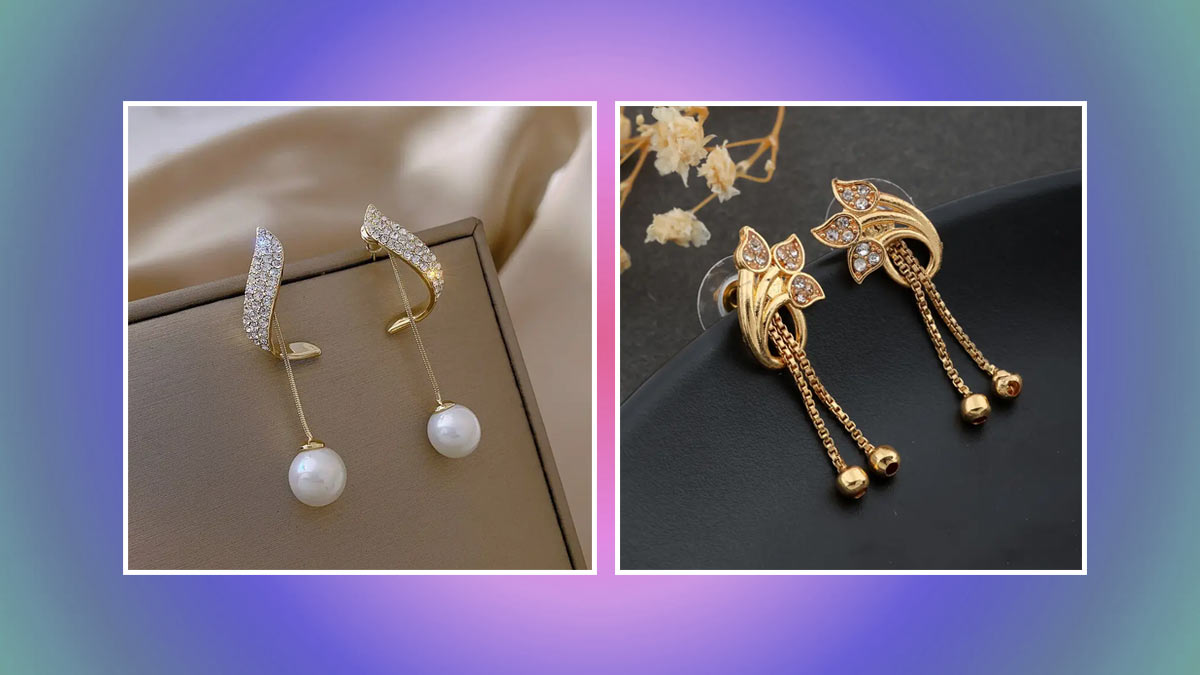 Golden Dangle Earrings: डेली वियर में पहनने के लिए बेस्ट हैं ऐसे डेंगल इयररिंग, देखें डिजाइंस