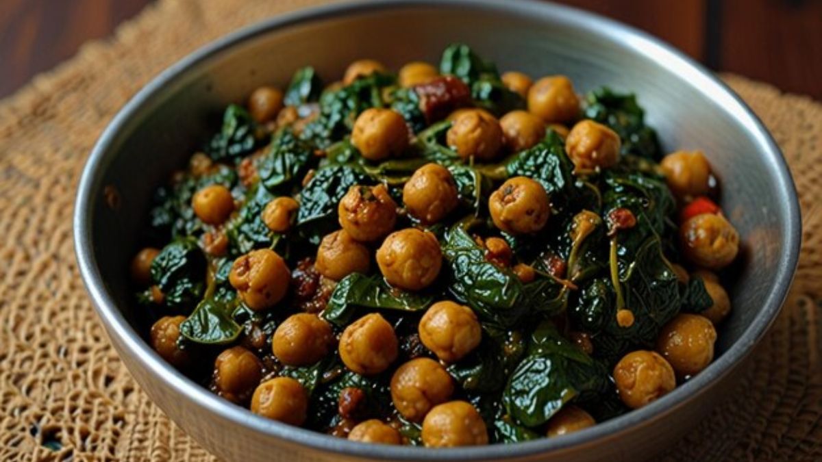 palak chickpea curry