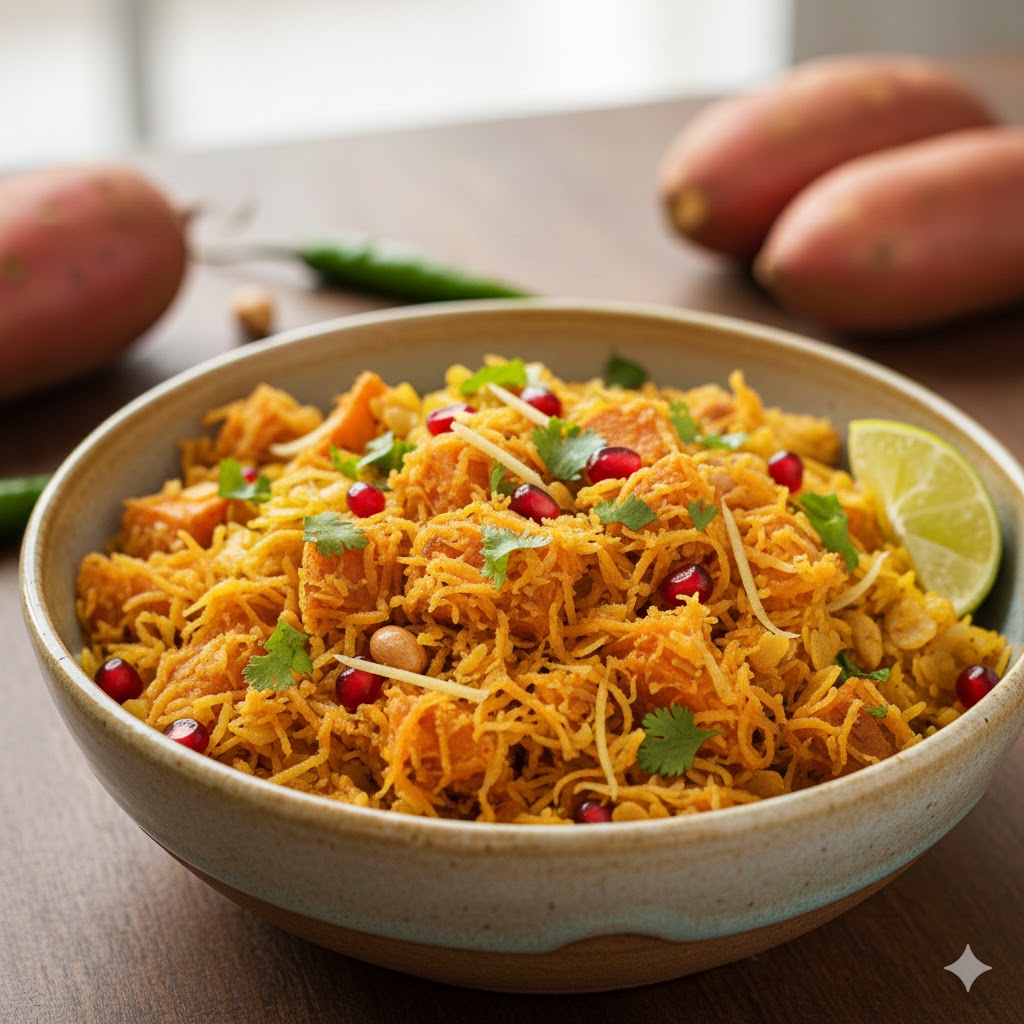sweet potato poha recipe