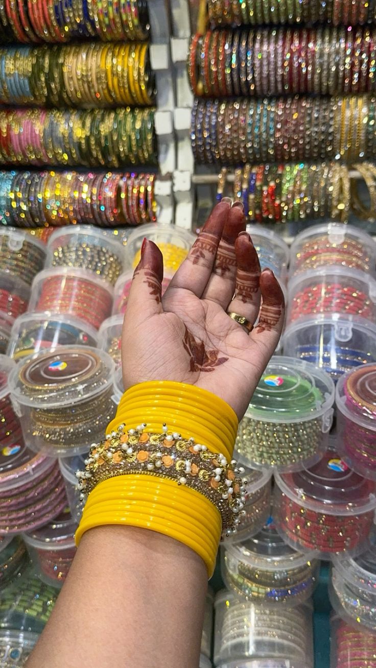 beautiful yellow chooriya designs