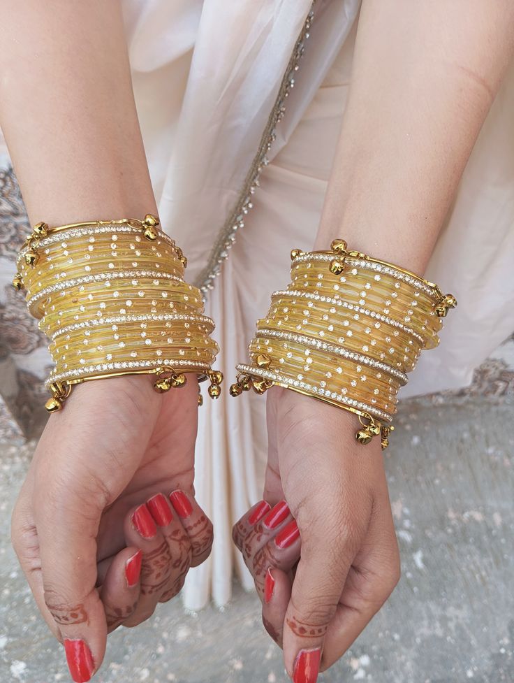 yellow bangles for ladies