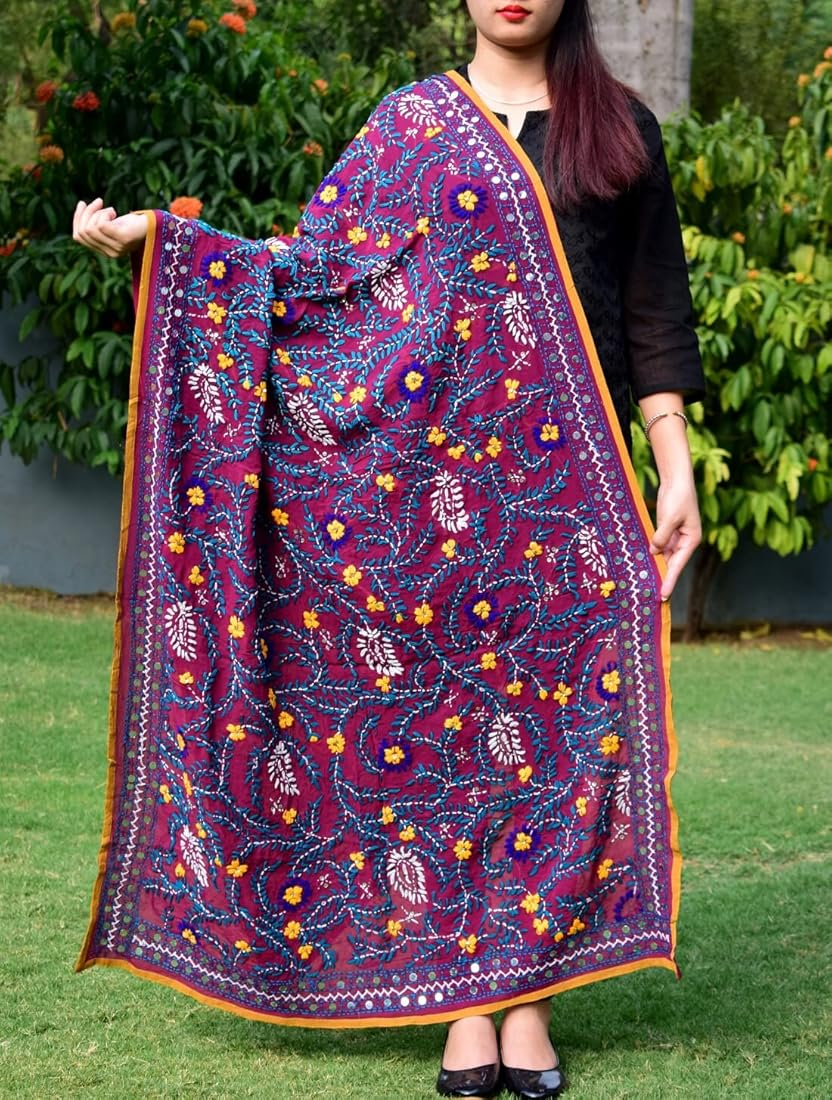 Neelak Phulkari Dupatta