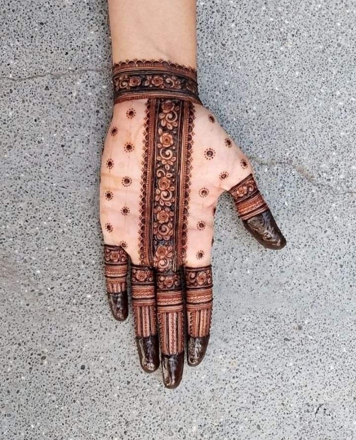 border mehndi design for lohri
