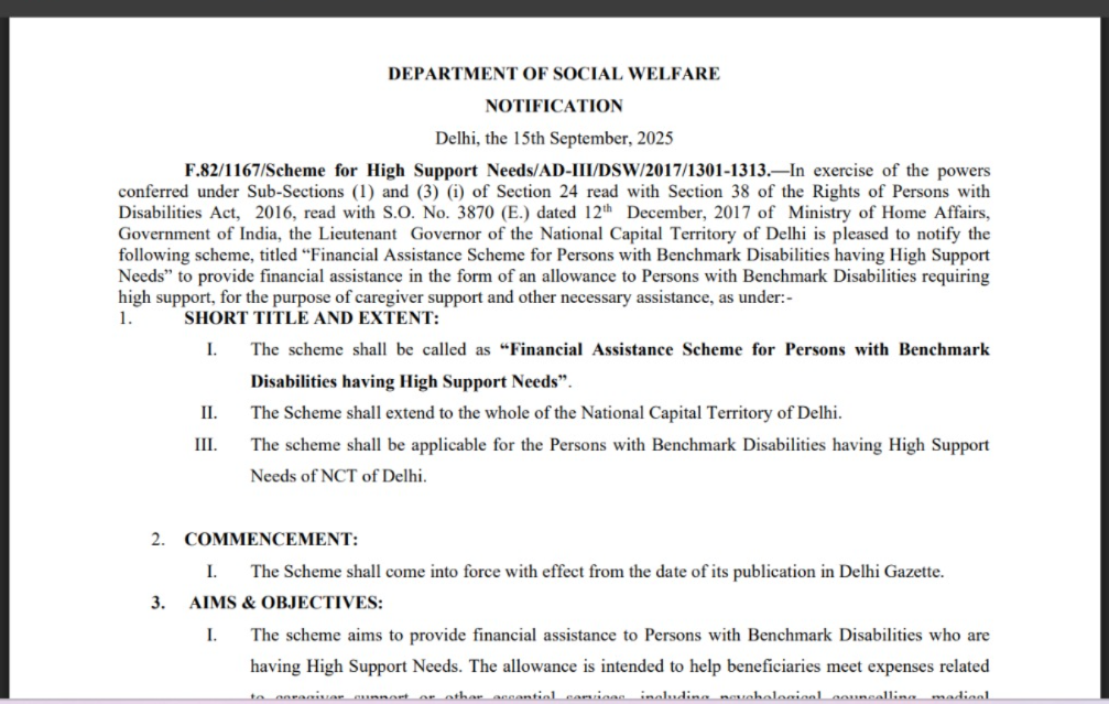 disability pension application process Delhi