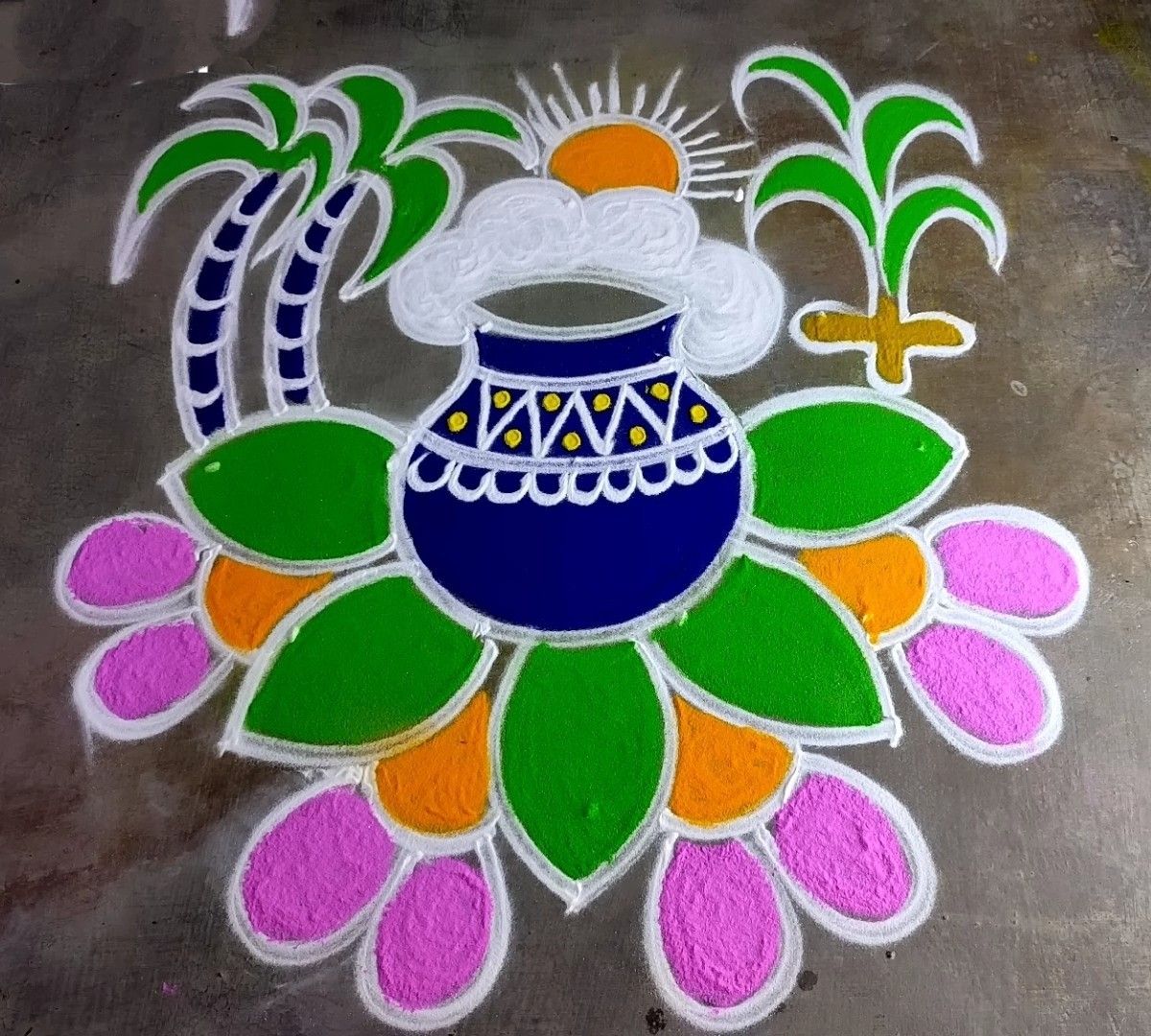 pongal rangoli design