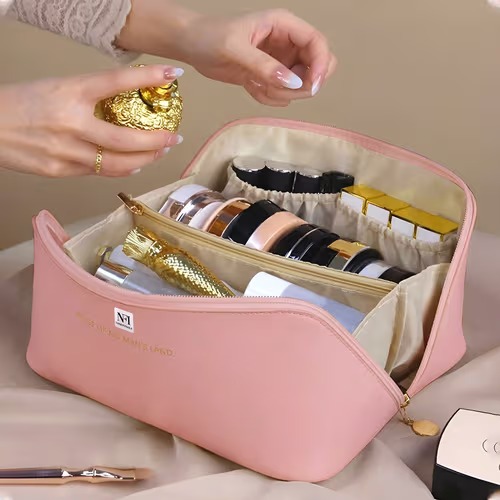 Compact Travel Makeup Pouch