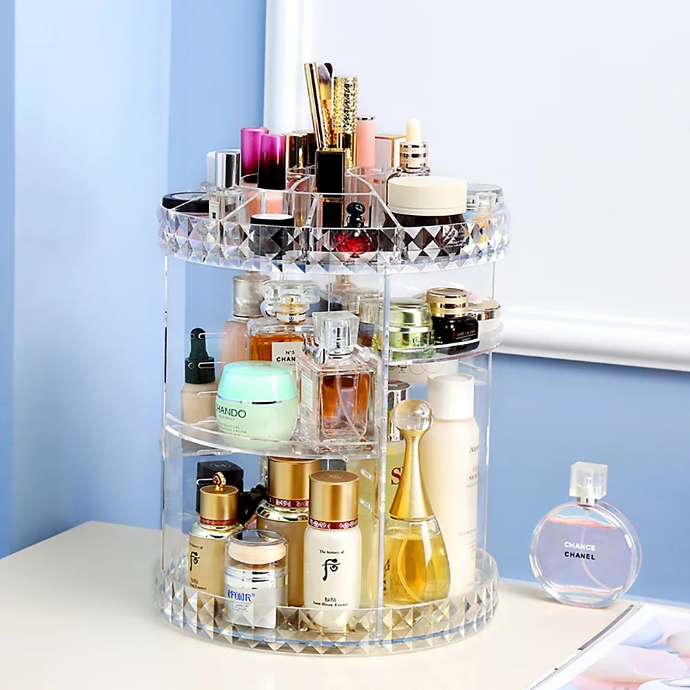 Rotating Acrylic Makeup Organizer