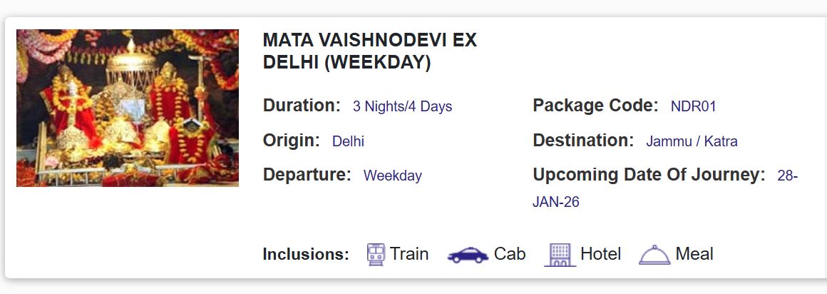 irctc january 2026 end tour packages under budget rs 8000 only 2