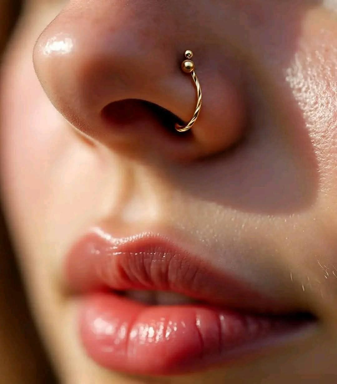 elegant nose pin for office look