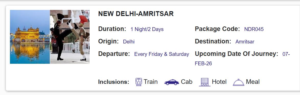 february 2026 irctc tour packages under rs 7000 only
