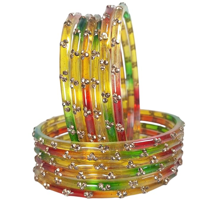 Stone Work Raindrop Bangles