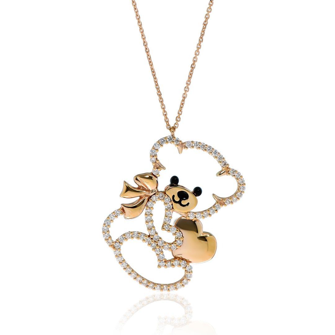 Heart-Holding Teddy Pendant Designs