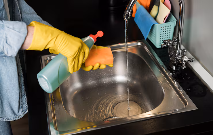 how to change old kitchen sink into new look under budget