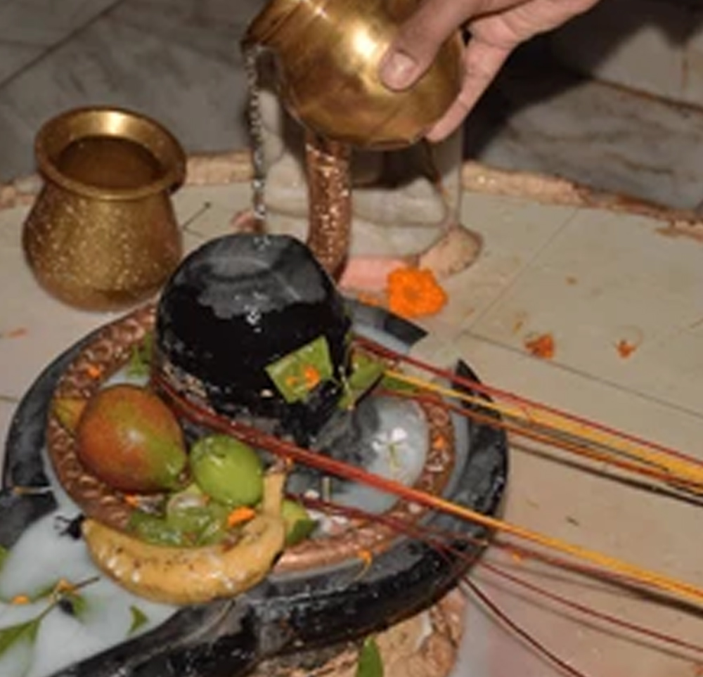 what is the sequence of offering water to shivling