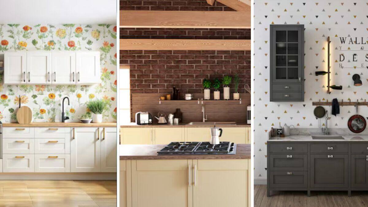 पुरानी किचन भी दिखने लगेगी मॉर्डन, सीलन पड़ी दीवारों पर लगाएं इस तरह के डिजाइनर वॉलपेपर