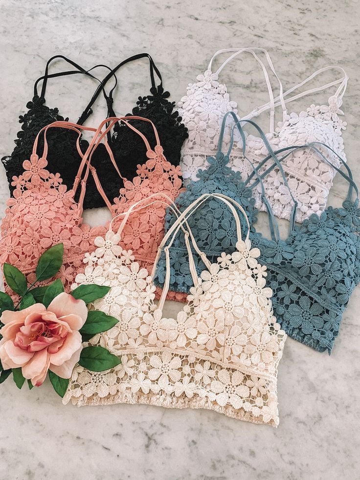 Lace and Embroidered Bralettes