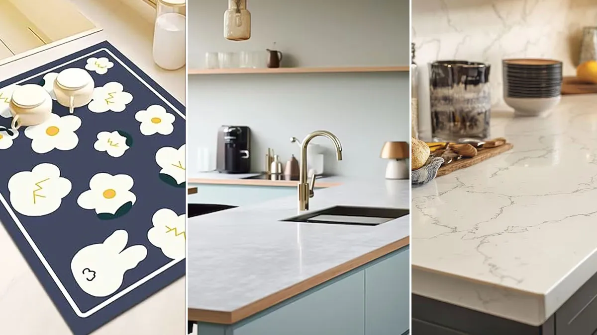 how to change kitchen slab into modern look without renovation