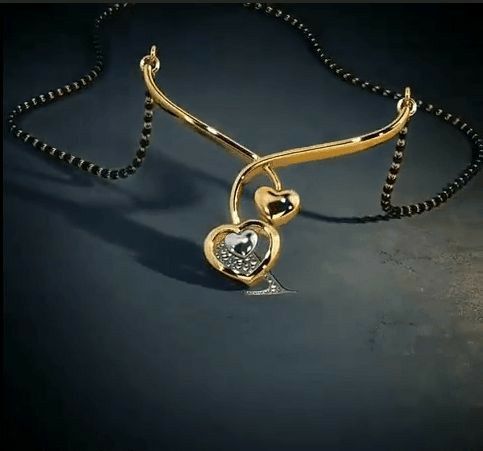 lightweight gold mangalsutra locket