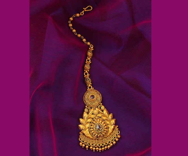 gold maang tikka designs