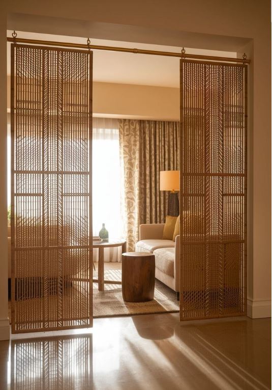 sliding fabric kitchen panels