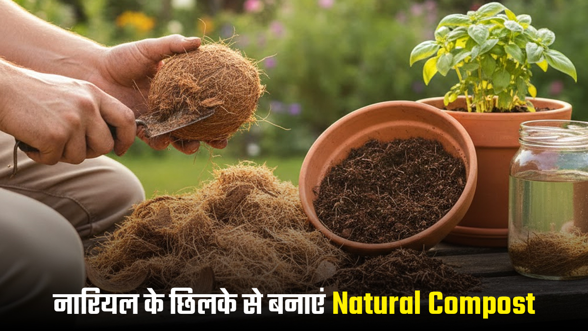 Gardening Tips: गर्मियों में पौधों को सूखने से बचाएगा नारियल का छिलका, जानें कैसे तैयार करें Homemade Natural Compost
