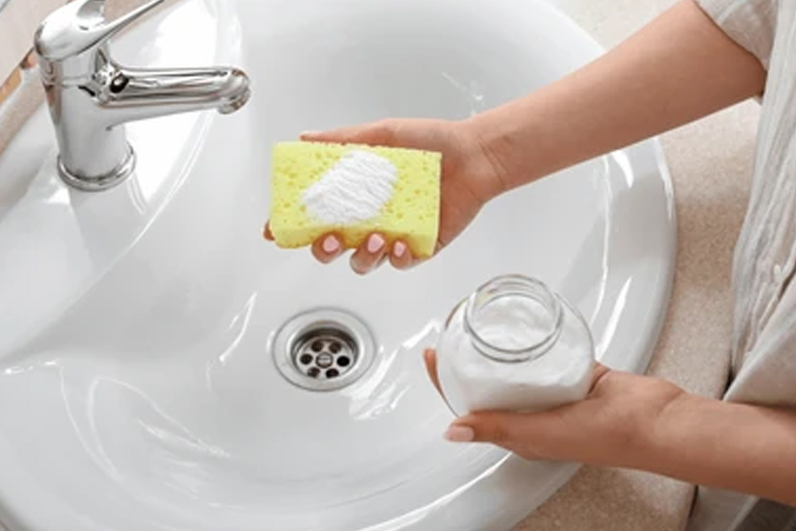 cleaning with baking soda