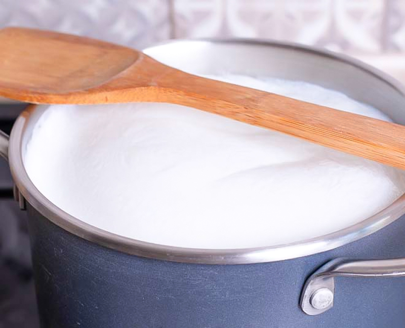 wooden spoon for boiling milk