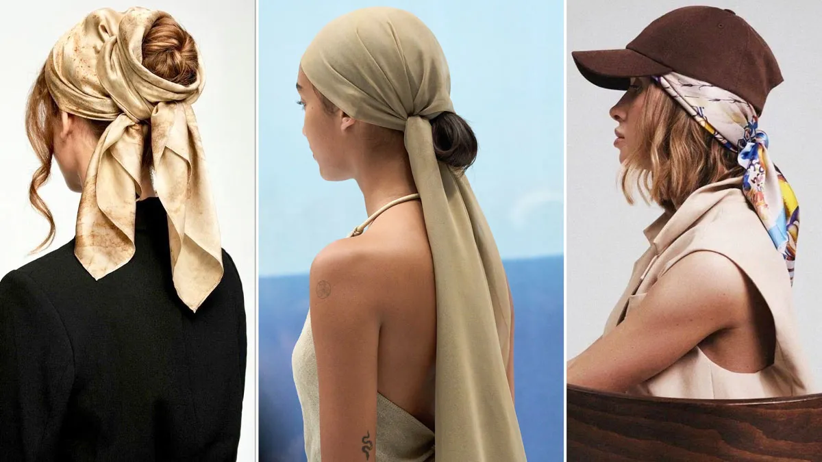 stylish way to cover your hair on holi