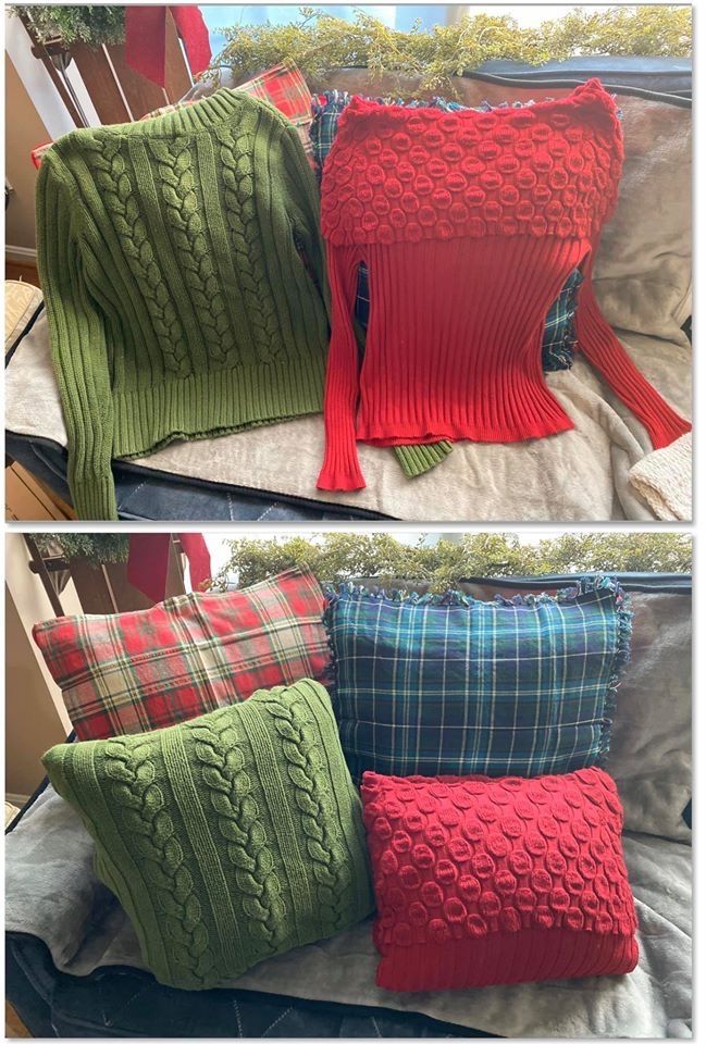 How To Make Cushion Cover From Old Sweater And Cardigan