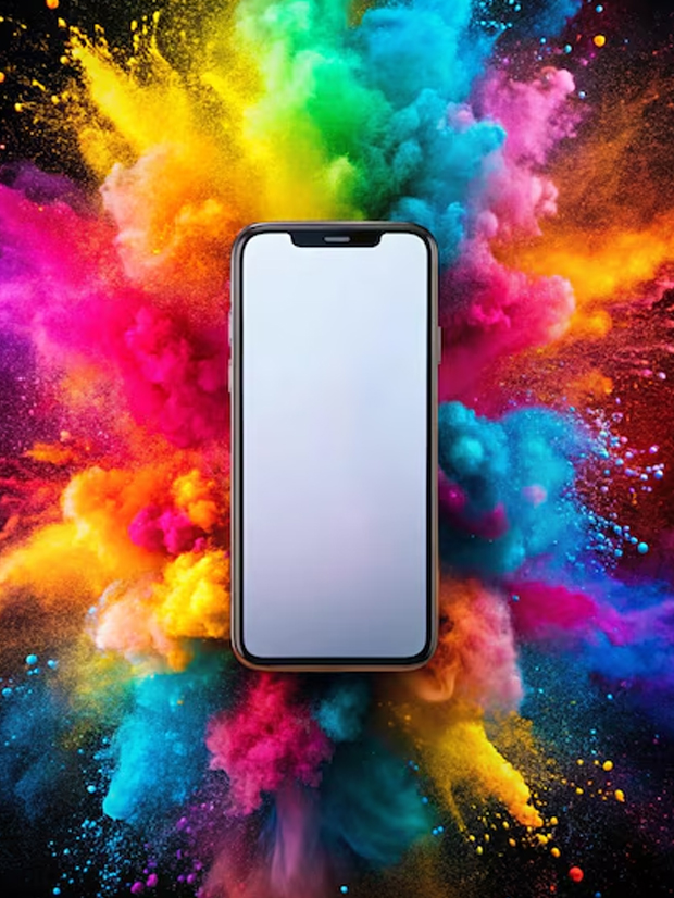 holi colour back cover