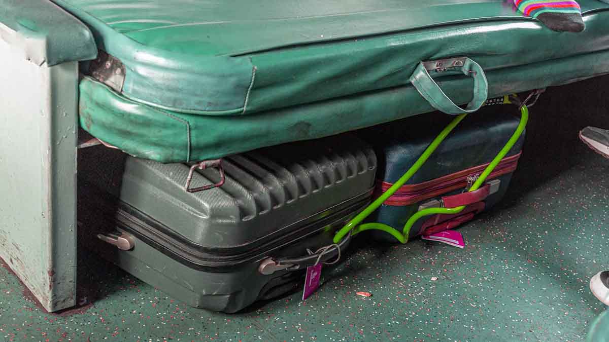 Personal luggage dimensions train