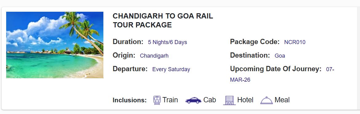 affordable Goa trip from Chandigarh