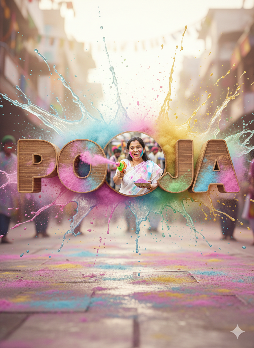 Holi 3d AI Photo Editing Prompt