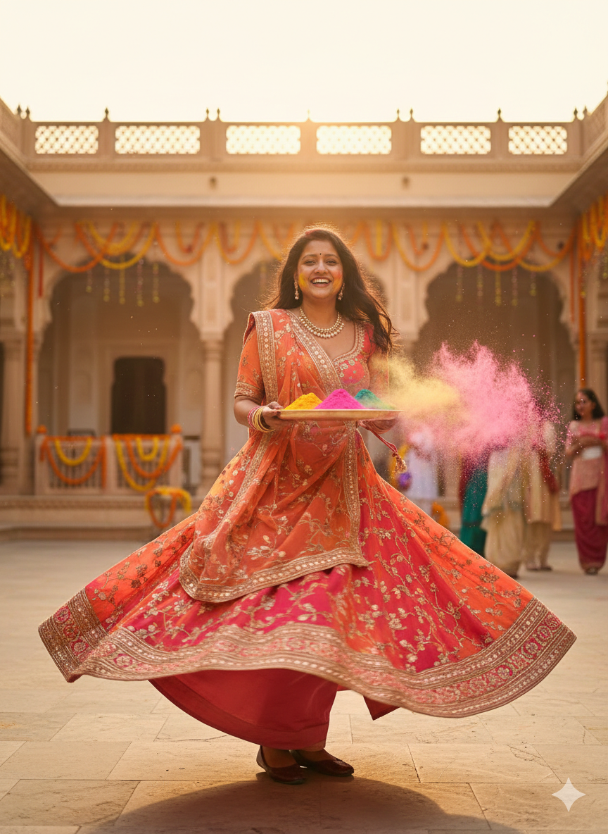 Holi AI photo editing prompt