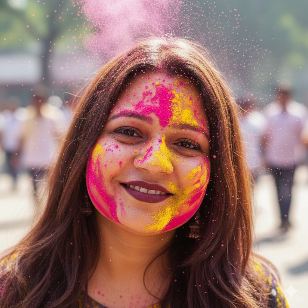 Holi AI prompt cinematic style