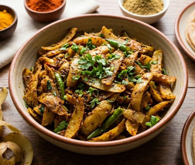 How To Make Spicy Sabji From Potato Peel