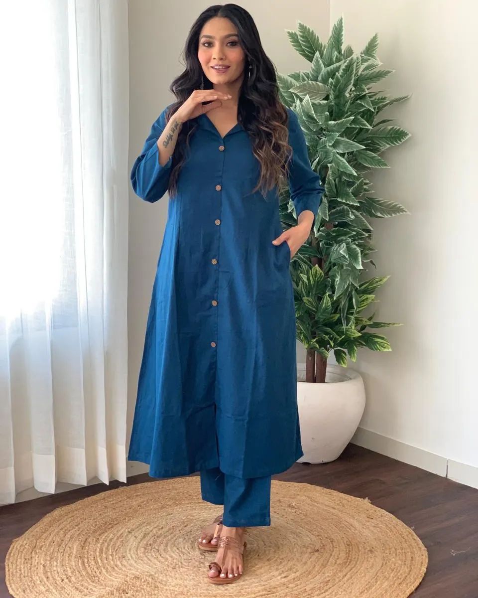 cotton co ord kurta set women