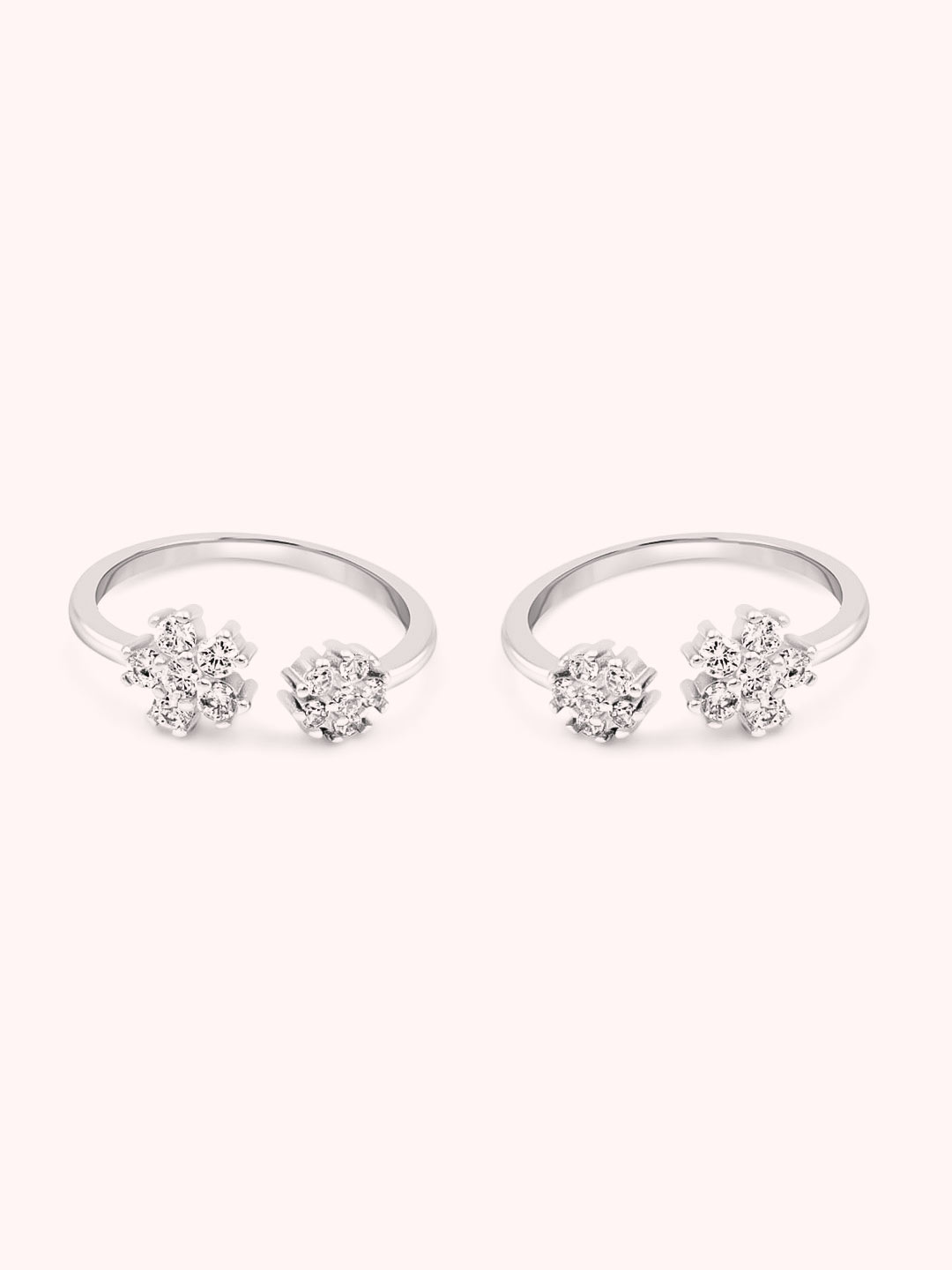 double flower cristle toe ring