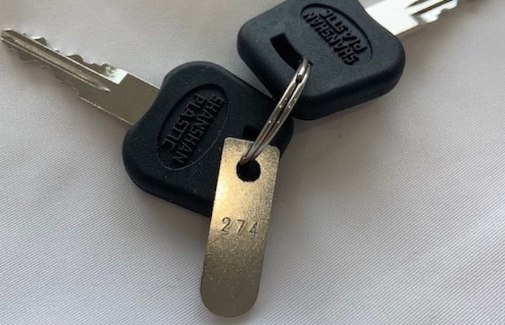 why is piece of metal give with the car and bike key special code