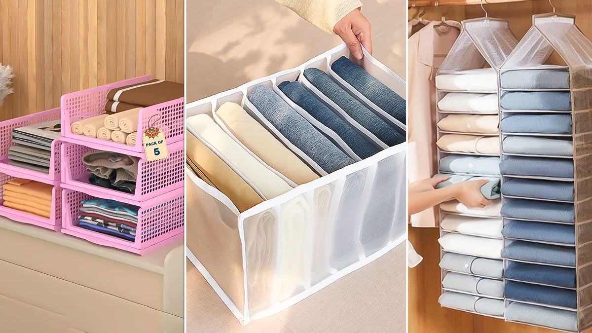 अलमारी फुल हो गई, फिर भी सर्दियों के कपड़े नहीं हो रहे फिट? ये वॉर्डरोब ऑर्गनाइजर आपके आएंगे काम