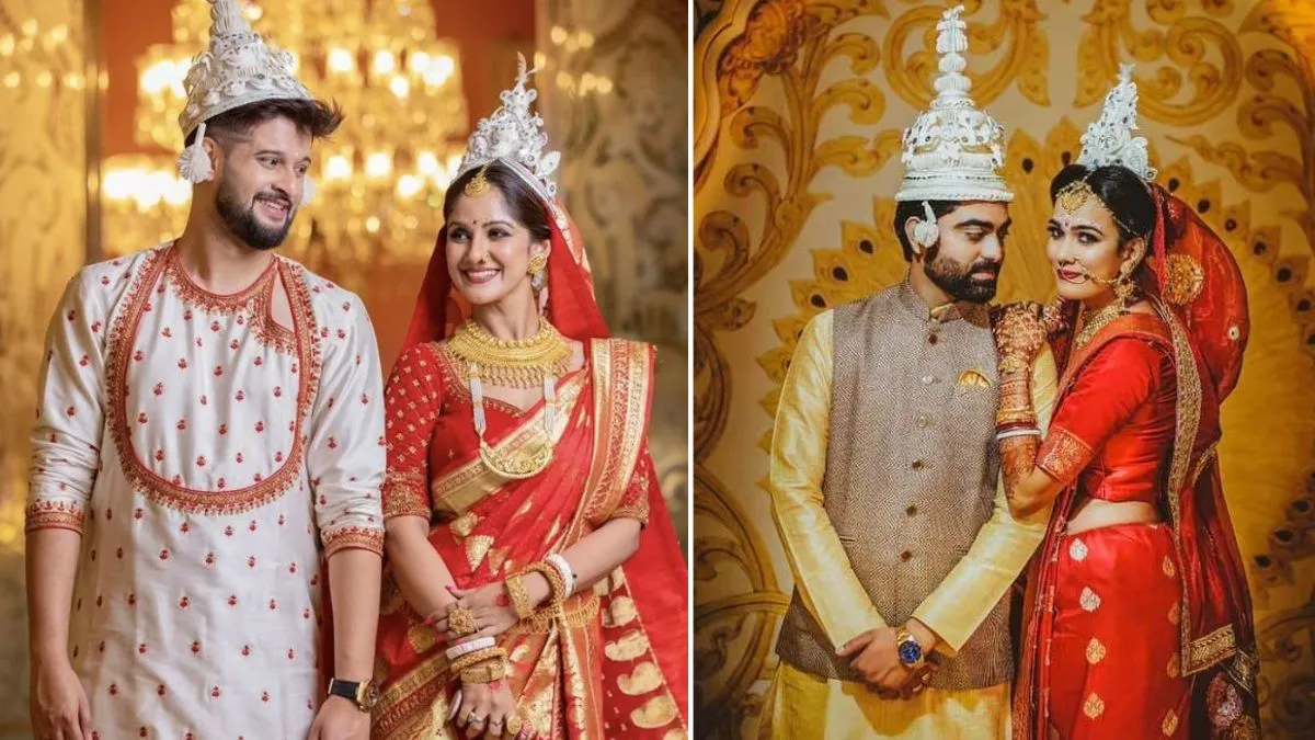 Mukut And Tapor Wearing In West Bengal Wedding